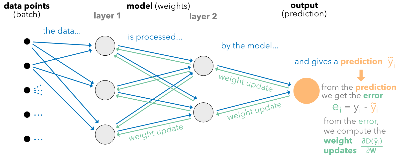 Diagram of back-propagation.